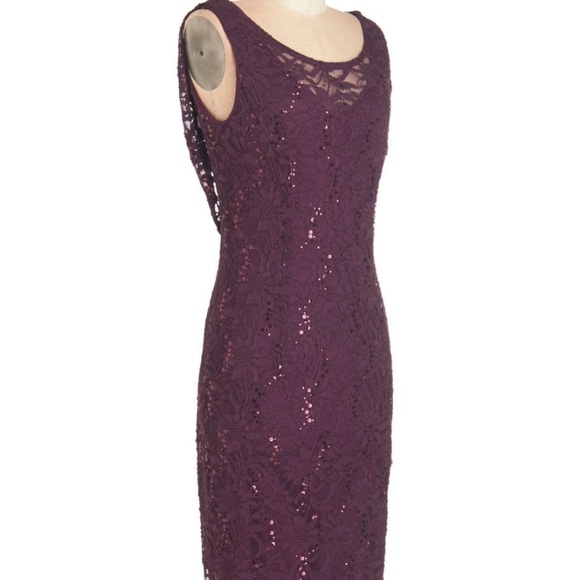 Purple lace sequin dress - Picture 1 of 4